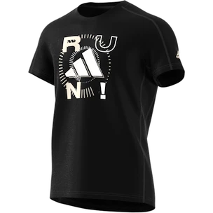 Herren T-Shirt adidas  Performance Run Logo 1 Black