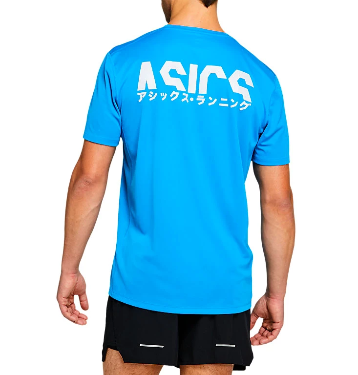 Herren T-Shirt Asics Katakana SS Top Blau | Sportega