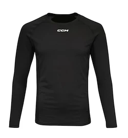Herren T-Shirt CCM Compression LS Top Black Senior
