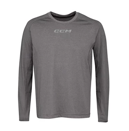 Herren T-Shirt CCM Non Compression LS Tee Grey Senior