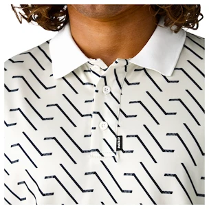 Herren T-Shirt CCM  Polo Print Blanc