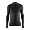 Herren T-Shirt Craft Fuseknit Comfort Zip LS Grey