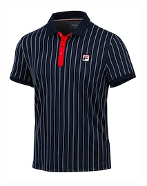 Herren T-Shirt Fila Polo Stripes Navy/White