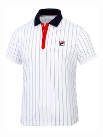 Herren T-Shirt Fila Polo Stripes White/Stripes