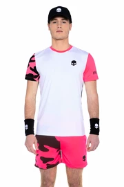 Herren T-Shirt Hydrogen Tech Camo Tee White/Fuchsia Fluo