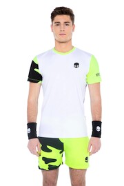 Herren T-Shirt Hydrogen  Tech Camo Tee White/Yellow Fluo