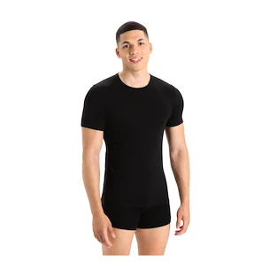 Herren T-Shirt Icebreaker Merino Anatomica 150 SS Crewe Black