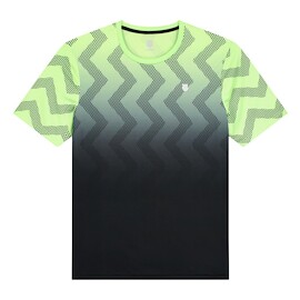 Herren T-Shirt K-Swiss  Hypercourt Print Crew Green/Blue