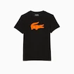 Herren T-Shirt Lacoste  Big Logo Core Performance T-Shirt Black/Sunrise