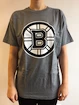 Herren T-Shirt Mitchell & Ness Black And White Logo NHL Boston Bruins