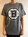 Herren T-Shirt Mitchell & Ness Black And White Logo NHL Boston Bruins