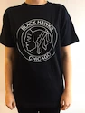 Herren T-Shirt Mitchell & Ness Black And White Logo NHL Chicago Blackhawks