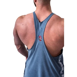 Herren T-Shirt Nebbia NEBBIA x OLYMPIA Washed Muscle Back Stringer GOLDEN AGE 791 blue