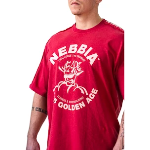Herren T-Shirt Nebbia NEBBIA x OLYMPIA Washed Oversized T-Shirt GOLDEN AGE 790 red
