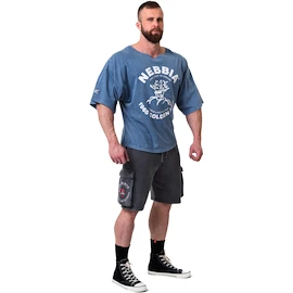 Herren T-Shirt Nebbia NEBBIA x OLYMPIA Washed Rag Top GOLDEN AGE 788 blue