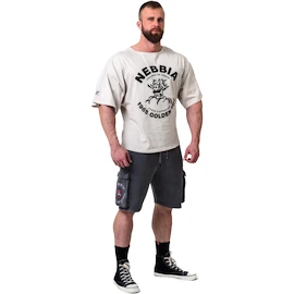 Herren T-Shirt Nebbia NEBBIA x OLYMPIA Washed Rag Top GOLDEN AGE 788 light grey