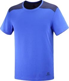 Herren T-Shirt Salomon Essential Colorblock Nautica Blue