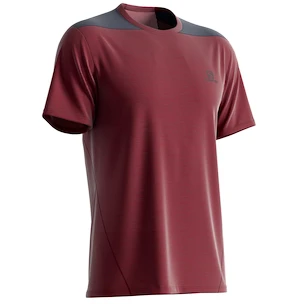 Herren T-Shirt Salomon  Outline SS Tee Cabernet