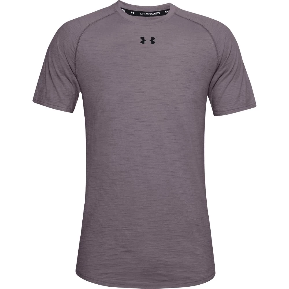 Herren T Shirt Under Armour Charged Cotton SS violett Sportega