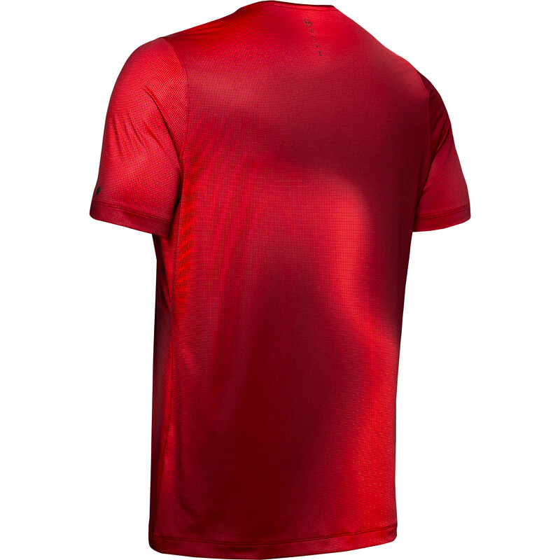 Herren T-Shirt Under Armour HG Rush Fitted SS Printed Red