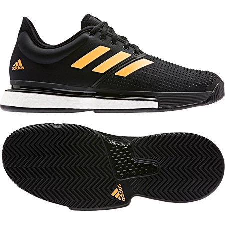 Adidas solecourt boost deals black/orange men's shoe