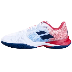 Herren Tennisschuhe Babolat Jet Mach 3 AC Men Wide White/Estate Blue  EUR 42,5