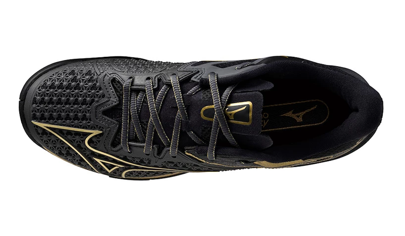 Herren Tennisschuhe Mizuno Wave Exceed TOUR 6 AC 10th Iron Gate Gold Black