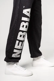 Herren Trainingshose Nebbia Washed-off Gym Sweatpants Baggy Style GYM BRO 373 Black