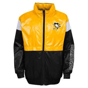 Jacke für Jungen Outerstuff  GOAL LINE STANCE FZ WINDBREAKE PITTSBURGH PENGUINS XL