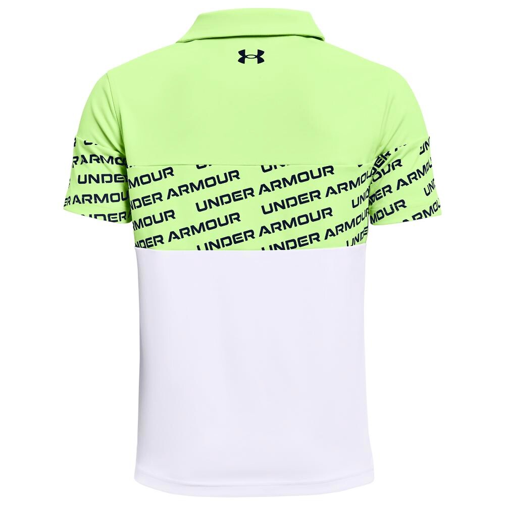 Jungen T-Shirt Under Armour Performance Wordmark Polo grün