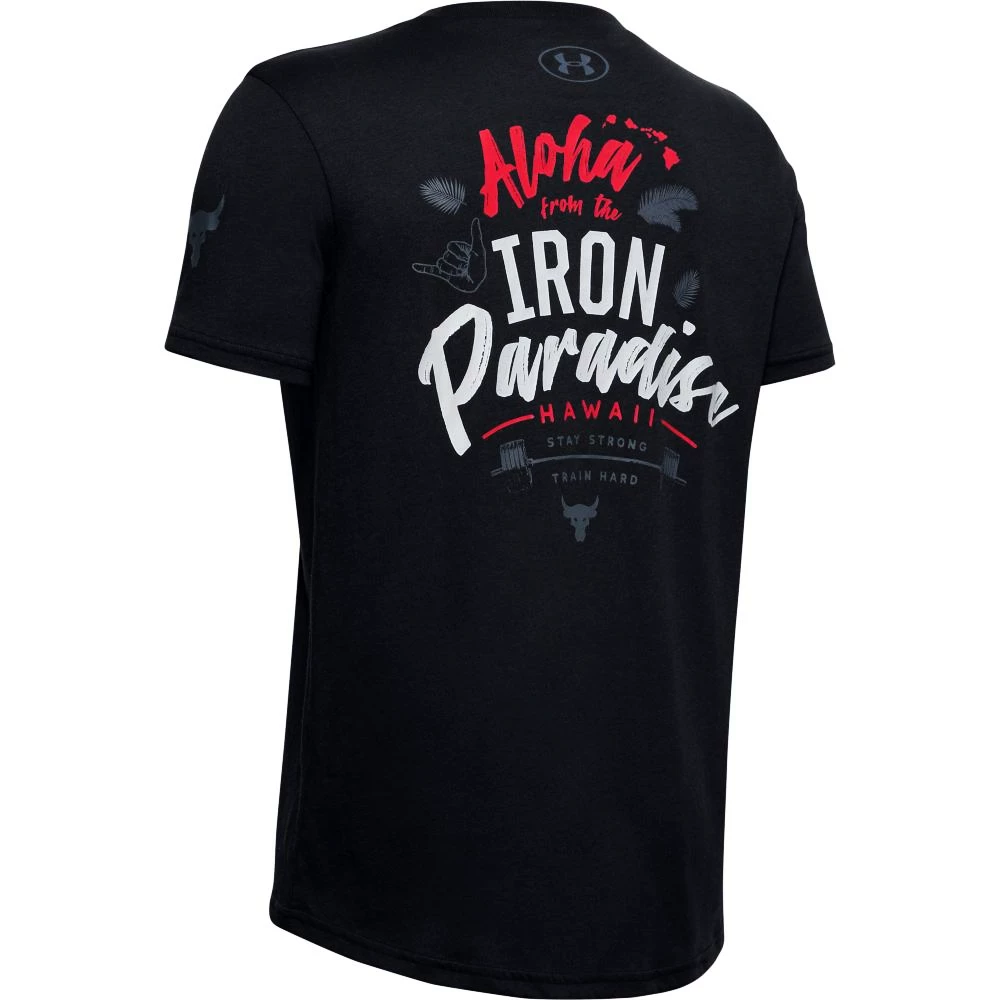 Jungen T Shirt Under Armour Project Rock Iron Paradise SS schwarz Sportega