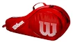 Junior Schlägertasche Wilson Junior 3 Pack Red/White