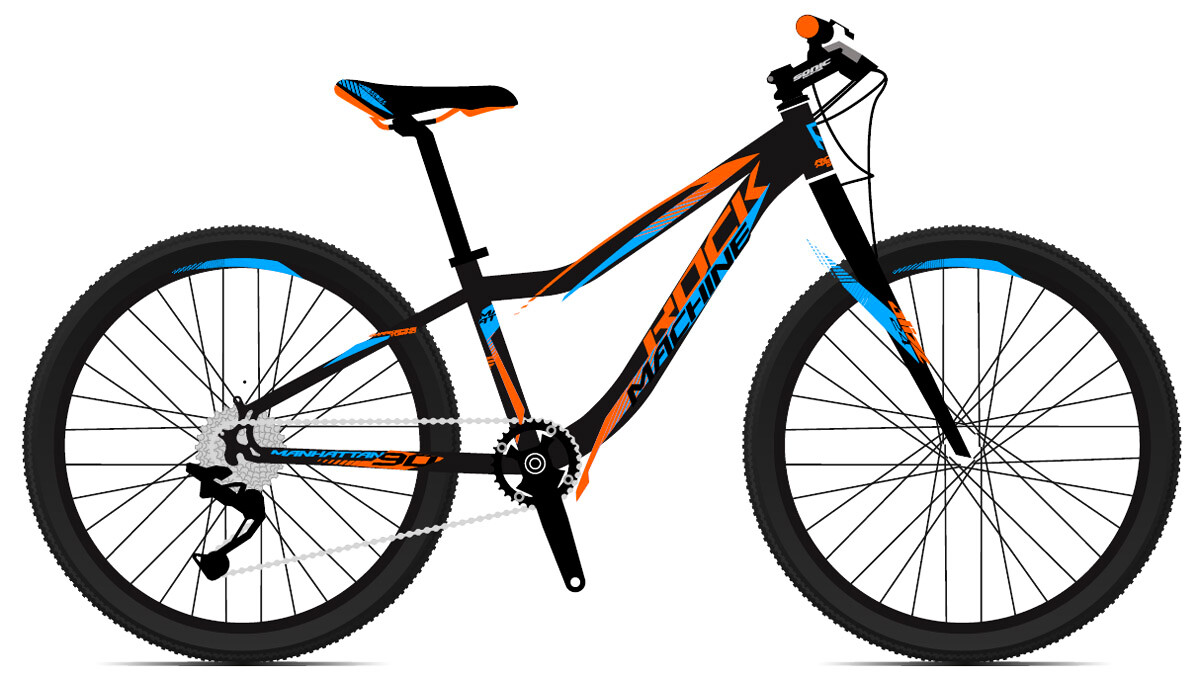 Kinder Fahrrad Rock Machine 24 Surge 24 schwarz LTD