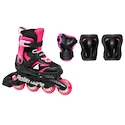 Kinder Inline Skates Rollerblade  Microblade Combo Black/Pink