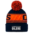 Kinder Mütze Outerstuff Pattern Jacquard Cuff Pom NHL Edmonton Oilers