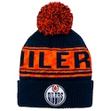 Kinder Mütze Outerstuff Pattern Jacquard Cuff Pom NHL Edmonton Oilers