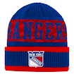 Kinder Mütze Outerstuff Puck Pattern Cuffed Knit NHL New York Rangers