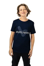 Kinder T-Shirt Bauer Core SS Lockup Tee Navy
