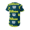 Kinder T-Shirt Wilson  All Over Logo Tech Tee B Blue Coral