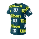Kinder T-Shirt Wilson  All Over Logo Tech Tee B Blue Coral