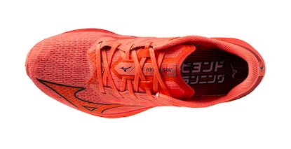 Laufschuhe Mizuno Wave Rebellion Flash 2 Dubarry/Black/Cranberry  UK 4,5