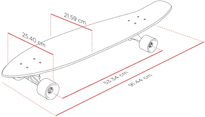 Longboard Street Surfing Kicktail 36" Space