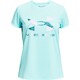 Mädchen T-Shirt Under Armour Tech Graphic Big Logo SS blau