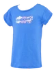 Mädchen T-Shirt Babolat  Exercise Cotton Tee Girl French Blue