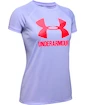 Mädchen T-Shirt Under Armour Big Logo Tee Solid SS Purple