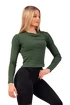 Nebbia Langarm-T-Shirt aus gerippter Bio-Baumwolle 415 dunkelgrün