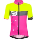 Radtrikot Kinder Force Kid Square fluo-pink