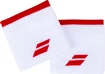 Schweißbänder Babolat Logo Wristband White/Red (2 St.)