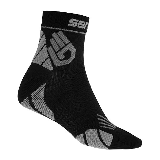 Sensor Marathon Socken schwarz / grau