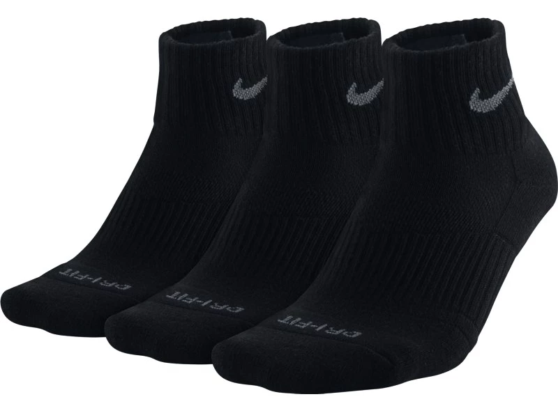 Socken Nike DRI FIT Quarter Black Sportega
